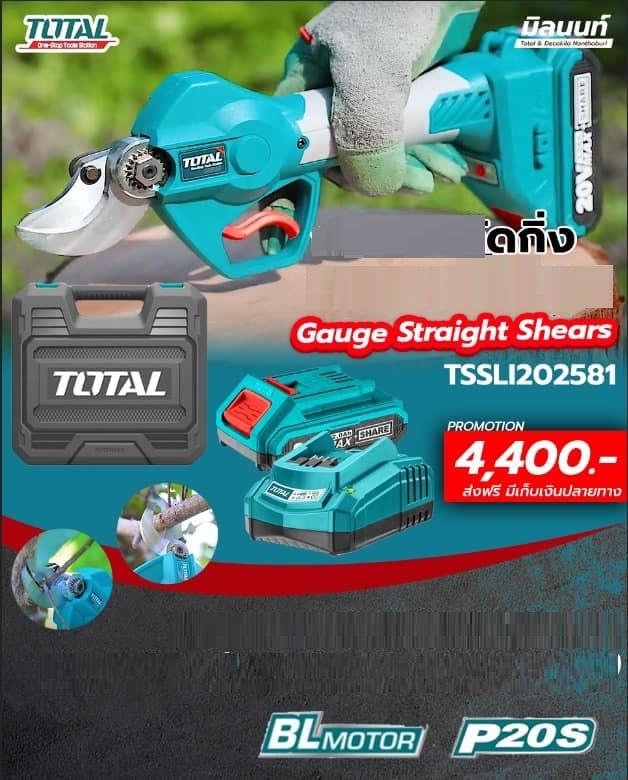 MÁY CẮT CÀNH DÙNG PIN 20V (1 PIN 2.0AH VÀ 1 SẠC) TOTAL TSSLI202581 - HÀNG CHÍNH HÃNG