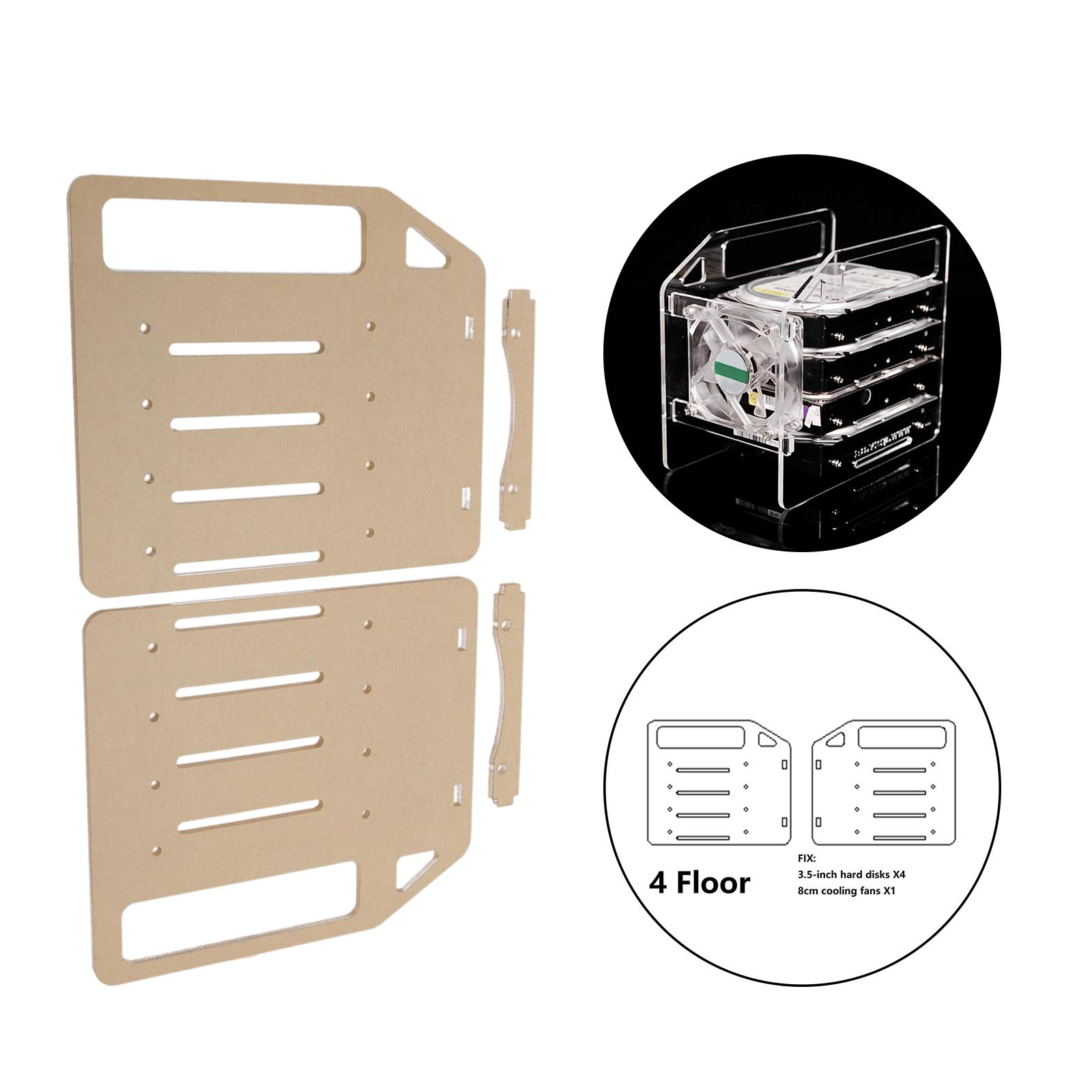 DIY 3.5inch Acrylic Hard Drive Bracket Accessories for HDD SSD