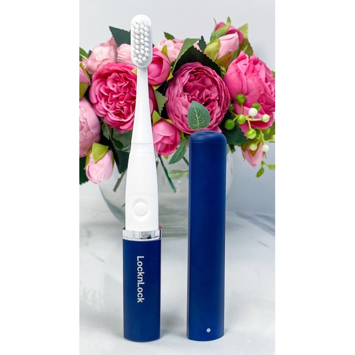 Bàn chải đánh răng điện Locknlock Electric Portable Toothbrush ENR344NVY, Hàng chính hãng, thiết kế nhỏ gọn - JoyMall