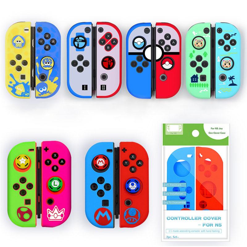 Thumb Stick Grip Nắp bảo vệ Cần điều khiển Nắp bảo vệ cho Bộ điều khiển Nintendo Switch NS Joy-Con Bộ điều khiển Joypad Vỏ mềm bằng silicon Màu sắc: Bộ F