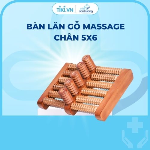 Bàn lăn gỗ massage chân 5x6