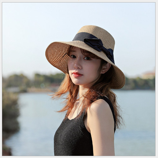 Mũ đi biển rộng vành / Nón đi biển rộng vành thời trang + Tặng 1 set kẹp mái ngũ sắc