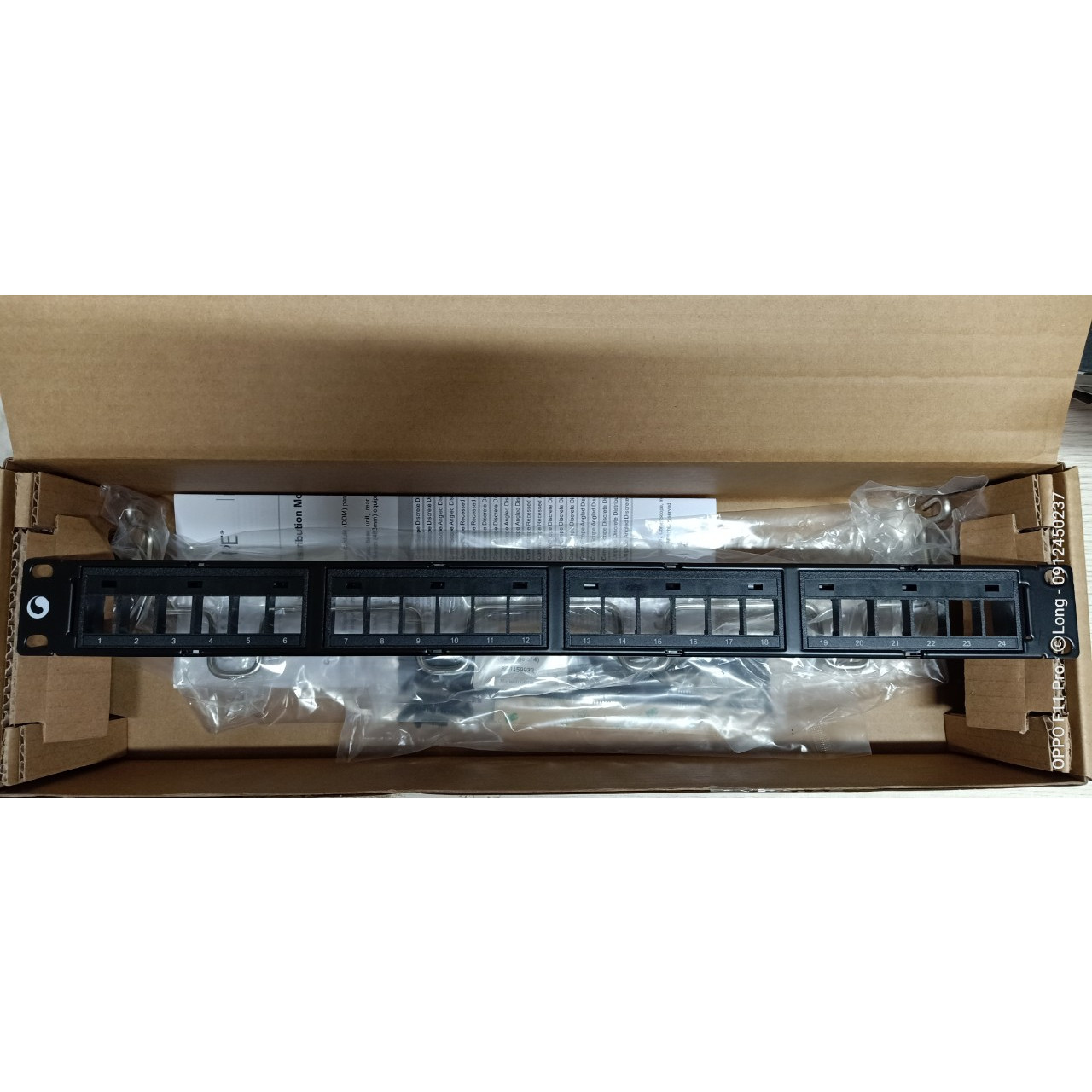Patch panel cat5e 24 port AMP 1479154-2 / CPP-UDDM-SL-1U-24 - Hàng chính hãng