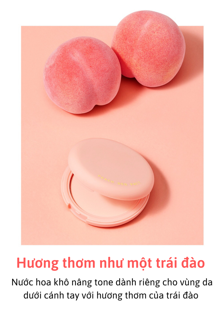 Phấn Nách So Natural Peach Deo Pact Hút Mồ Hôi, Hương Đào Thơm Khử Mùi Hiệu Quả