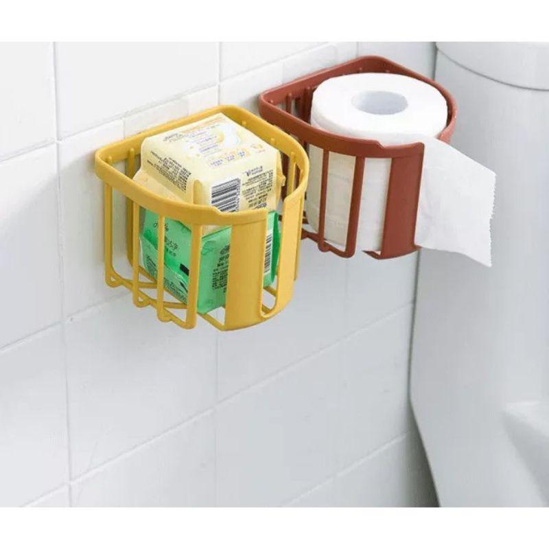 Giỏ đựng giấy vệ sinh bằng nhựa dán tường tiện dụng