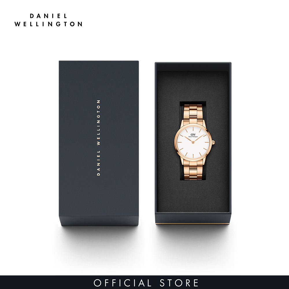 Đồng hồ Nam, Nữ Daniel Wellington dây thép không gỉ - Iconic Link mặt trắng - vỏ