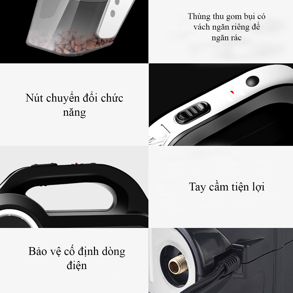 Máy Hút Bụi - Bơm Đồng Hồ Cơ, bơm lốp ô tô đa năng - K1014