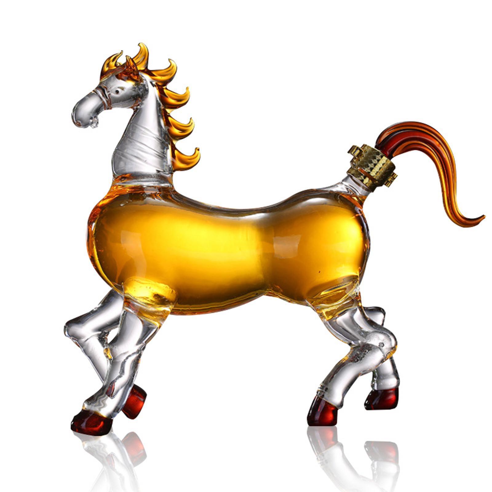 Creative Horse Shape Decanter Animal Liquor Bottle 1000ml Holder Container