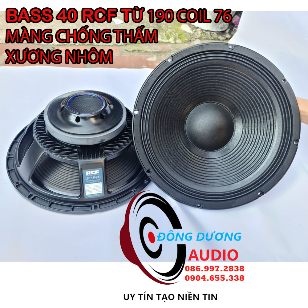 BASS 40 RCF TỪ 190 COIL 76 GÂN 3 XẾP MÀNG CHỐNG THẤM - XƯƠNG NHÔM - HÀNG CHẤT LƯỢNG