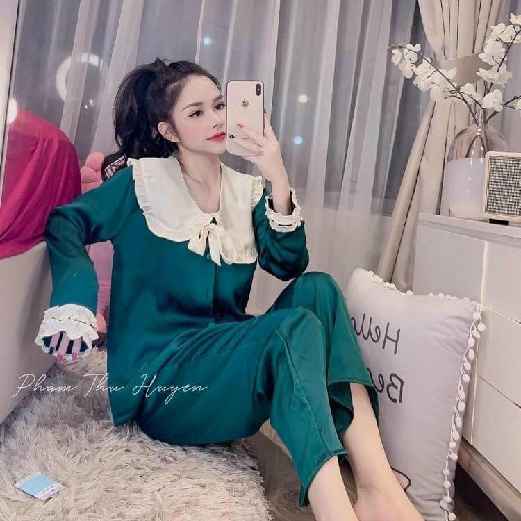 Bộ pijama lụa bèo siêu xinh kèm ảnh thật