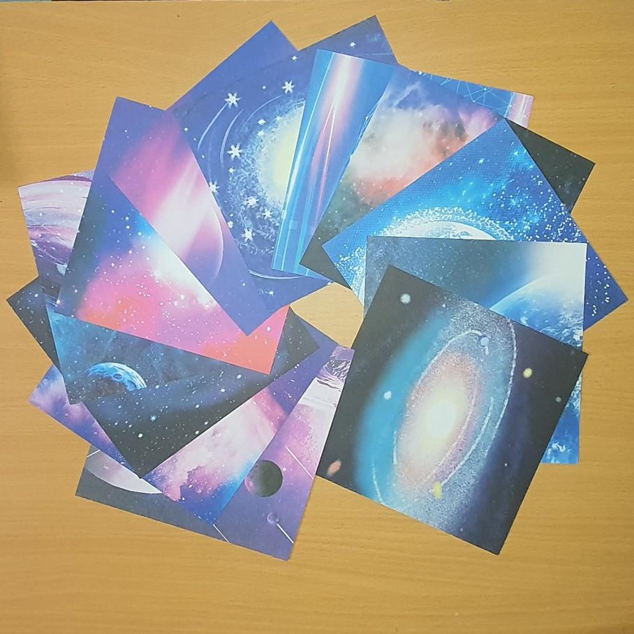 Giấy Thủ Công Gấp Origami - Hành Tinh Milky Way 50 Tờ 2 Mặt Màu