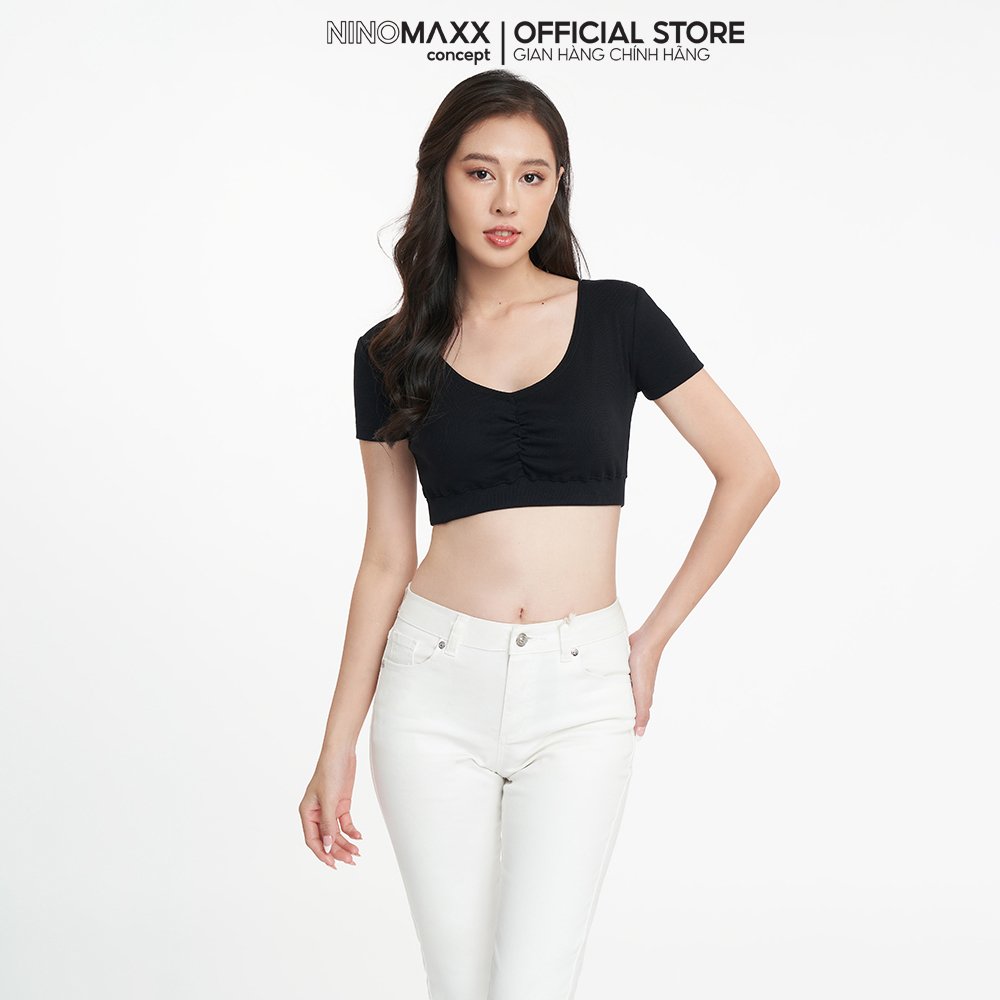 SWEET SIXTEEN Áo Croptop Nữ Vải Rib 2203005