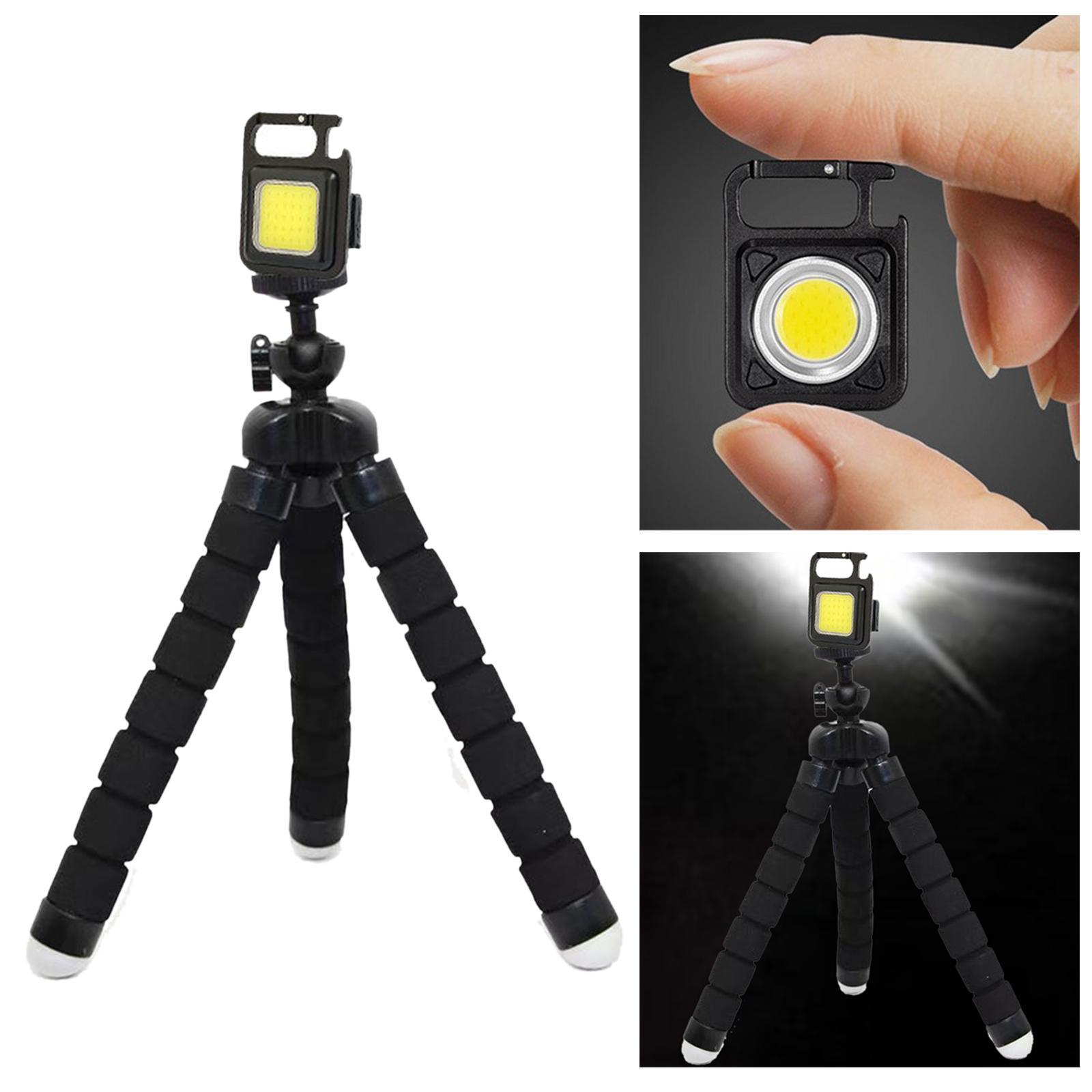 COB Keychain Flashlight  Pocket USB Rechargeable for Climbing Walking