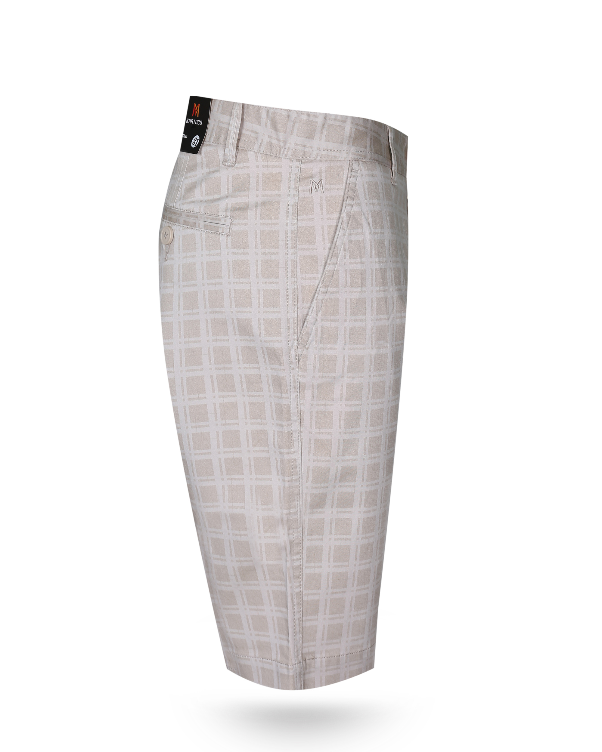 Quần short khaki nam Khatoco Q3M378R0-ININ144-2410-0