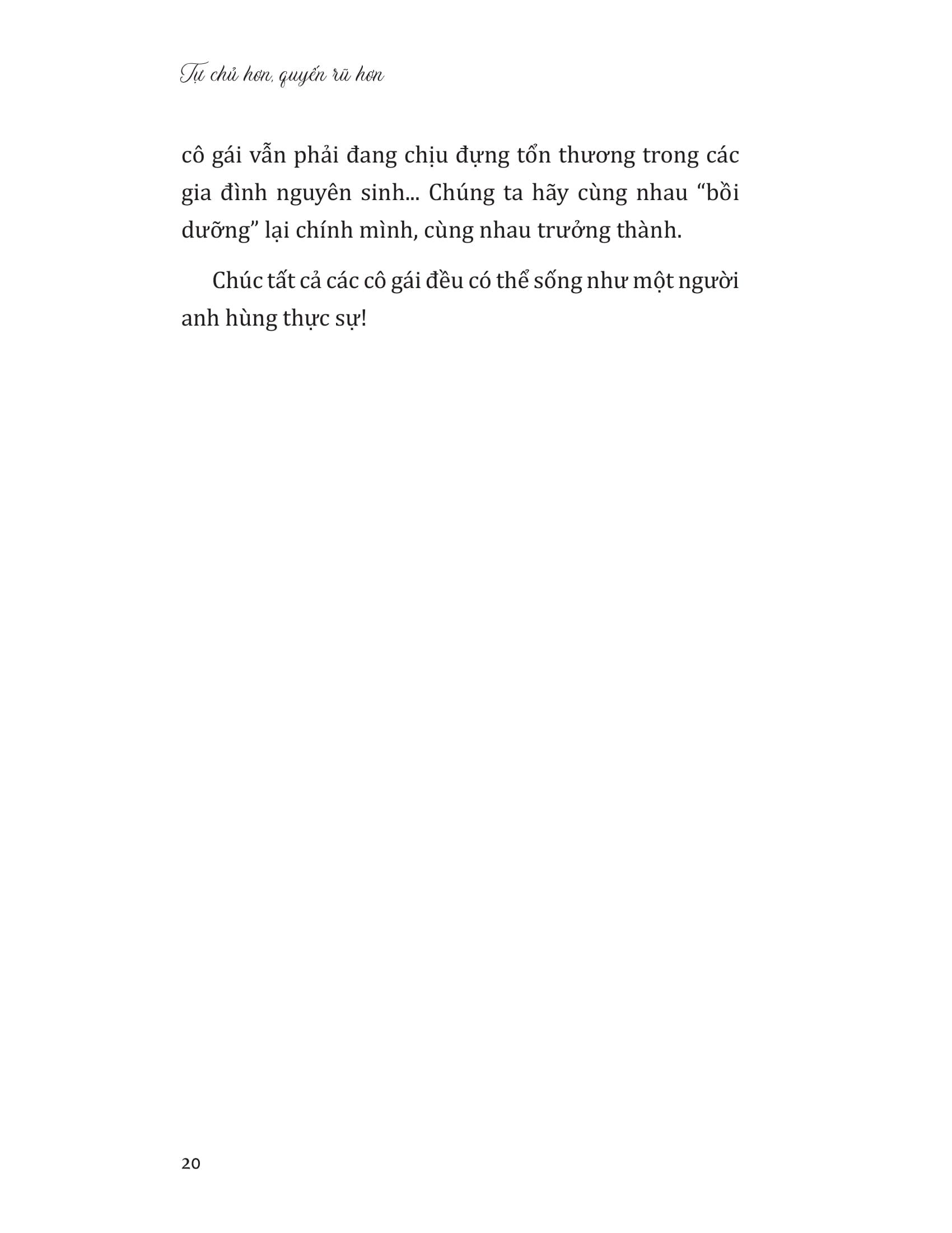 Tự Chủ Hơn Quyến Rũ Hơn