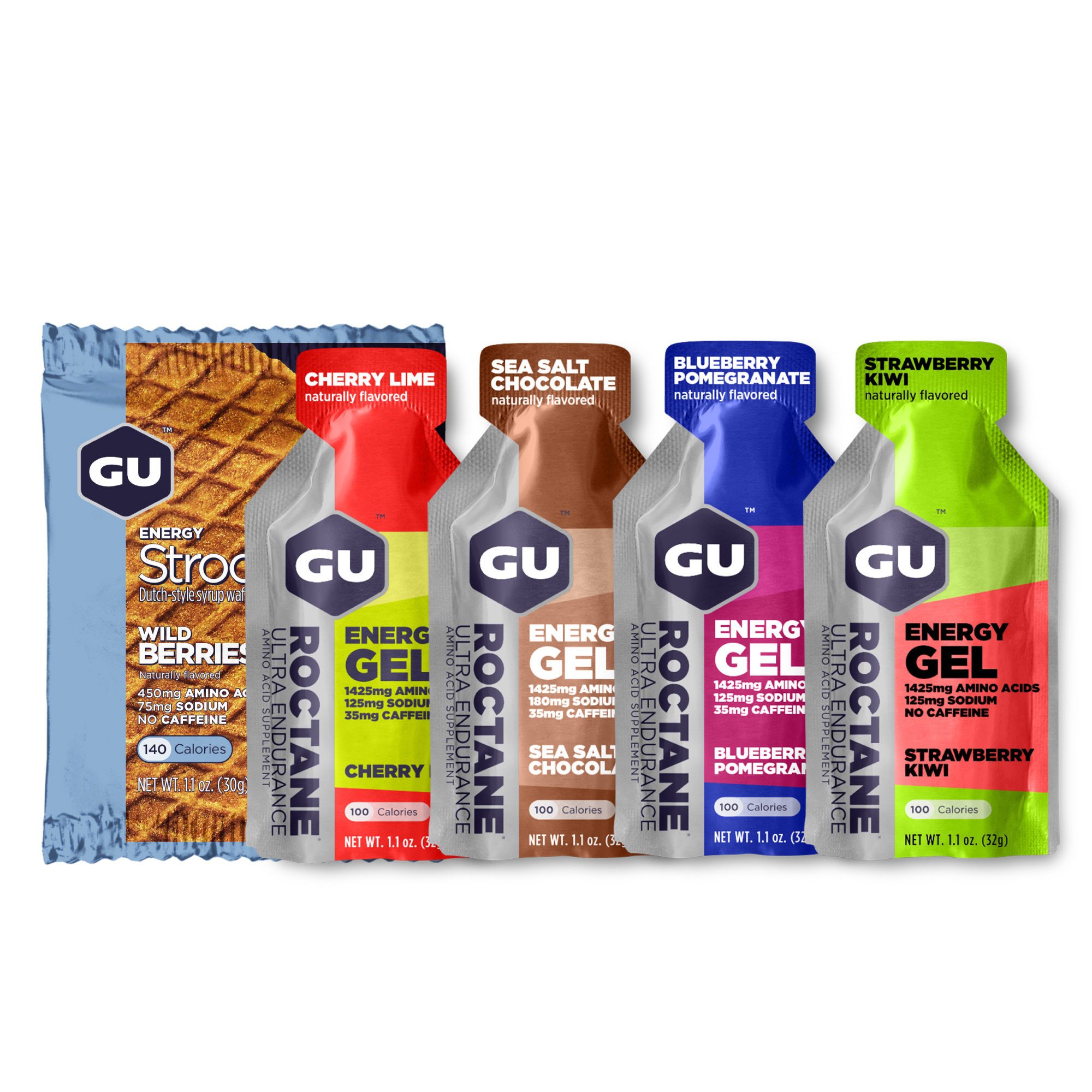 Combo Năng Lượng GU Energy - Mixed Combo Roctane Gel &amp; Bánh Quế Stroopwafel (Giao vị ngẫu nhiên)