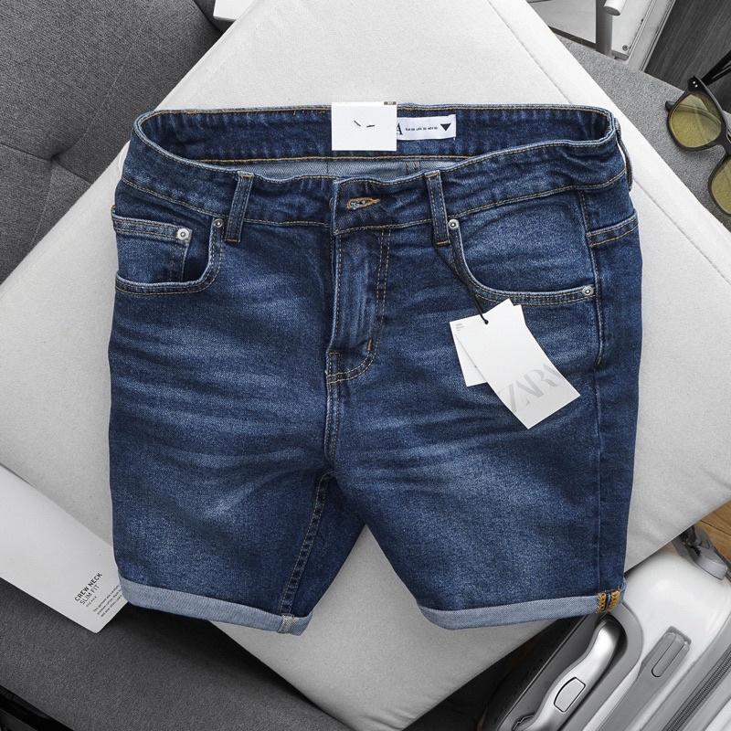 Short Jean Nam cao cấp rách thời trang - co giãn