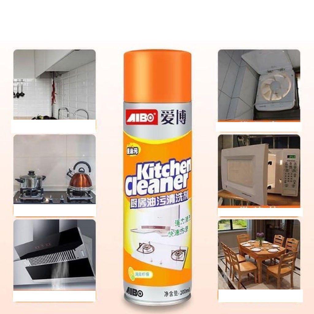 Bình xịt bọt tuyết tẩy rửa siêu sạch mầu cam kitchen cleaner nhà bếp 500ml - Chai Xịt Tẩy Rửa Đa Năng