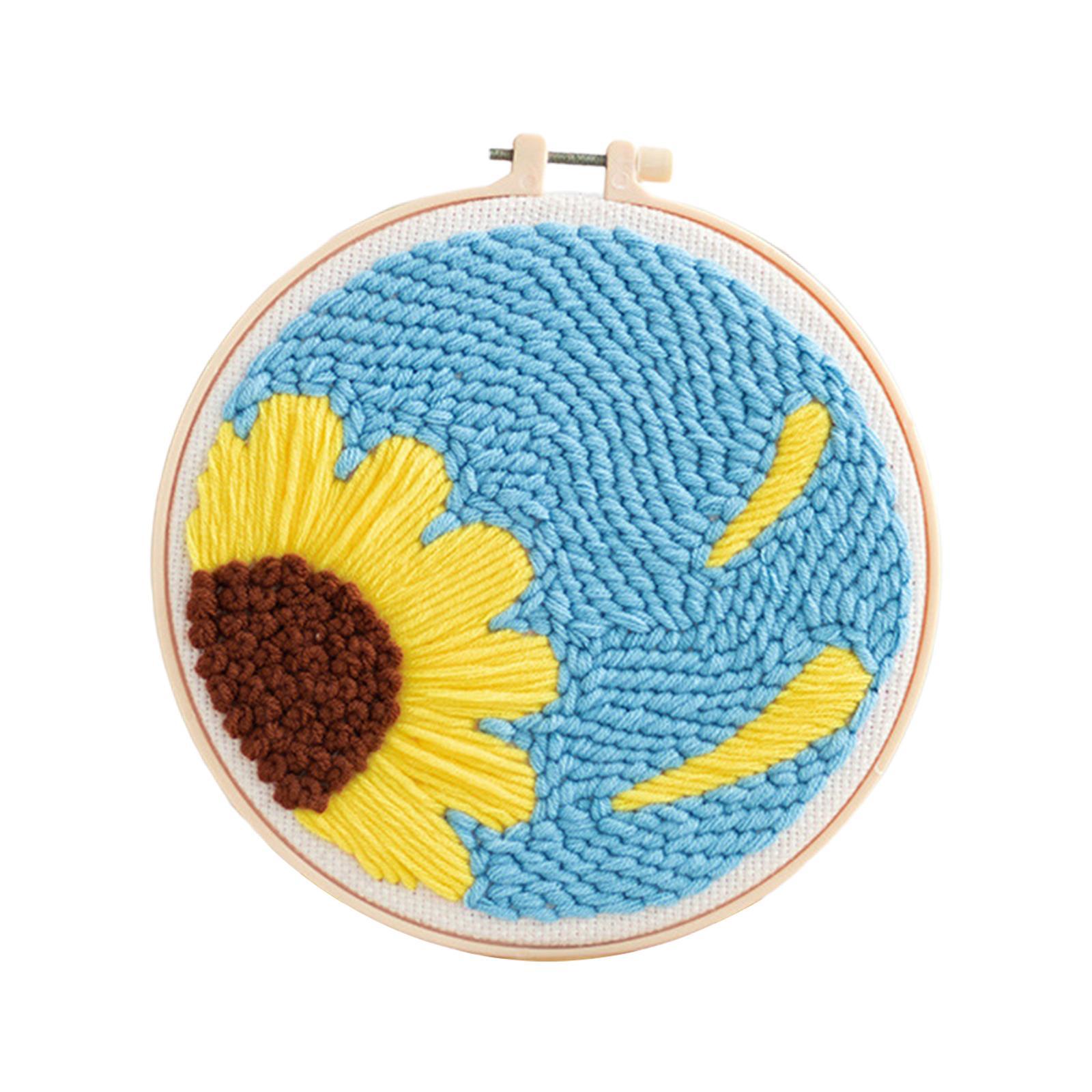 Sewing DIY Beginner Adults Kids Latch Hook Kit Flower