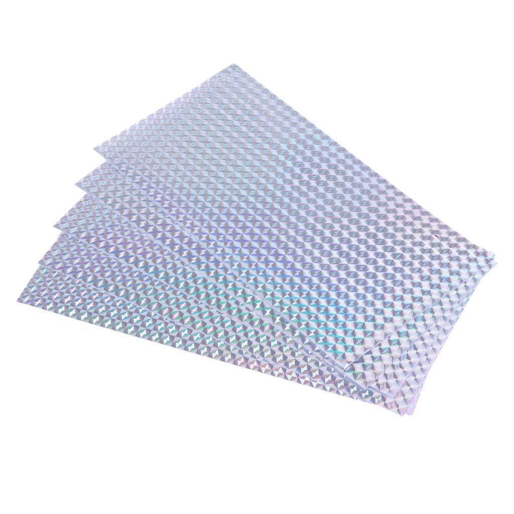 2x5 Pcs Bright Fishing Lure Tape Sticker Holographic Adhesive Film DIY Silver