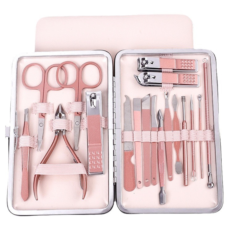 Bộ Bấm Móng Tay 16 Món Cao Cấp Nhỏ Gọn , Kìm Cắt Móng Tay Chân Làm Nail Kèm  Hộp Đựng Sang Trọng