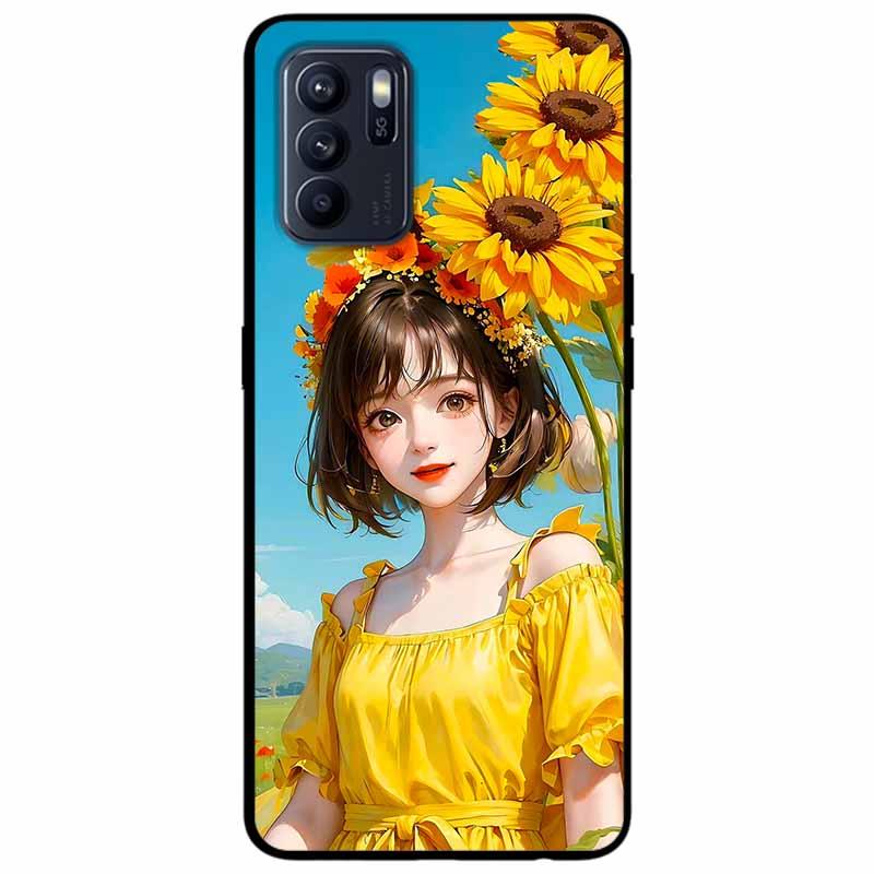 Ốp lưng cho Oppo Reno 2Z - 2F - 6Z - 7Z 5G - 8Z 5G - 8T 4G - 8T 5G - A96 5G - Cô Gái Áo Vàng Hoa HD - Hàng Chính Hãng