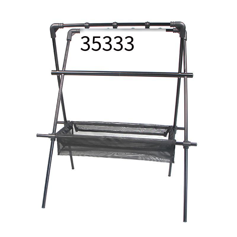 Thuận lợi nhất ngoài trời hai lớp giá hình tam giác thịt nướng giá cắm trại gấp di động sấy lưới giá cắm trại thanh treo hợp kim nhôm