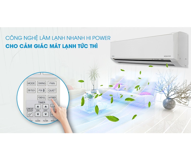 Máy lạnh Toshiba Inverter 1 HP RAS-H10L3KCVG-V Mới 2021 HÀNG CHÍNH HÃNG , CHỈ GIAO HCM