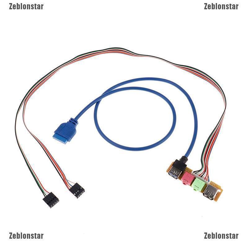 Cáp Chuyển Đổi Âm Thanh 2 Cổng USB 2.0 + 3.0 Chuyên Dụng Cho Máy Tính