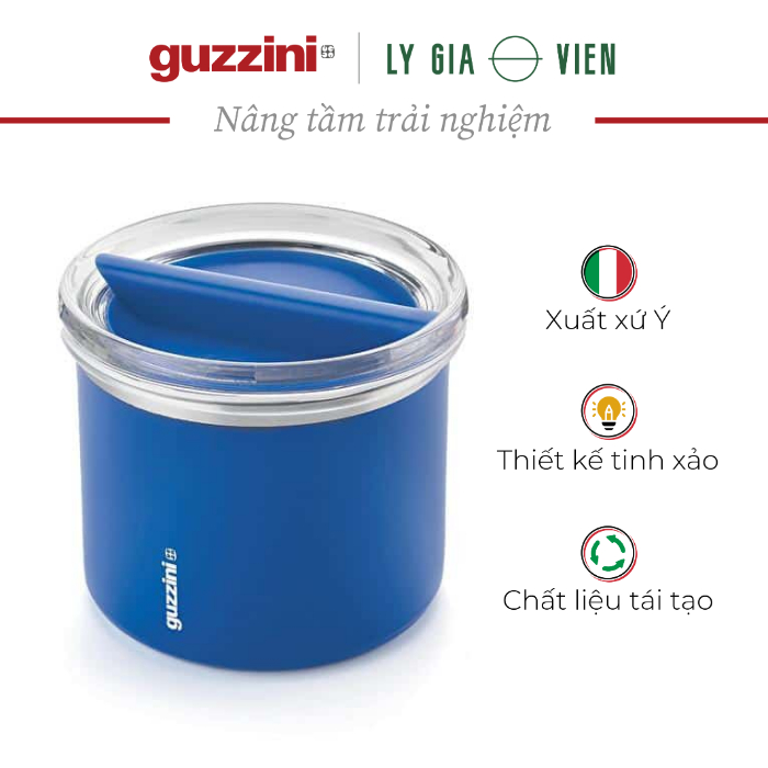 Hộp Cơm Trưa Giữ Nhiệt Guzzini On The Go Thermal Lunch Box 650ml - Giữ Nhiệt Độ Thức Ăn Nóng và Lạnh Trong 6h - Kín Khí, Chống Rò Rỉ