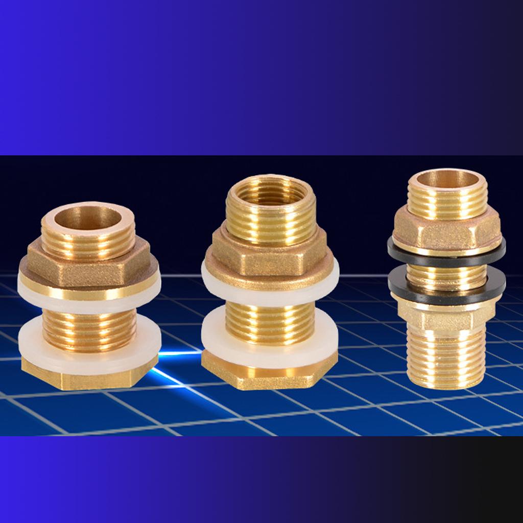4pcs Solid Brass Water Tank Connector Garden Hose Adapter DN15