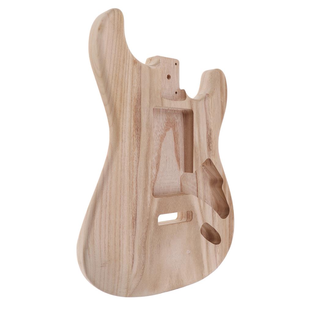 Sunnimix Gỗ Đàn Guitar Điện Cơ Thể Chưa Hoàn Thành Không Phủ Sơn Nhám Cho Tay Guitar Luthier