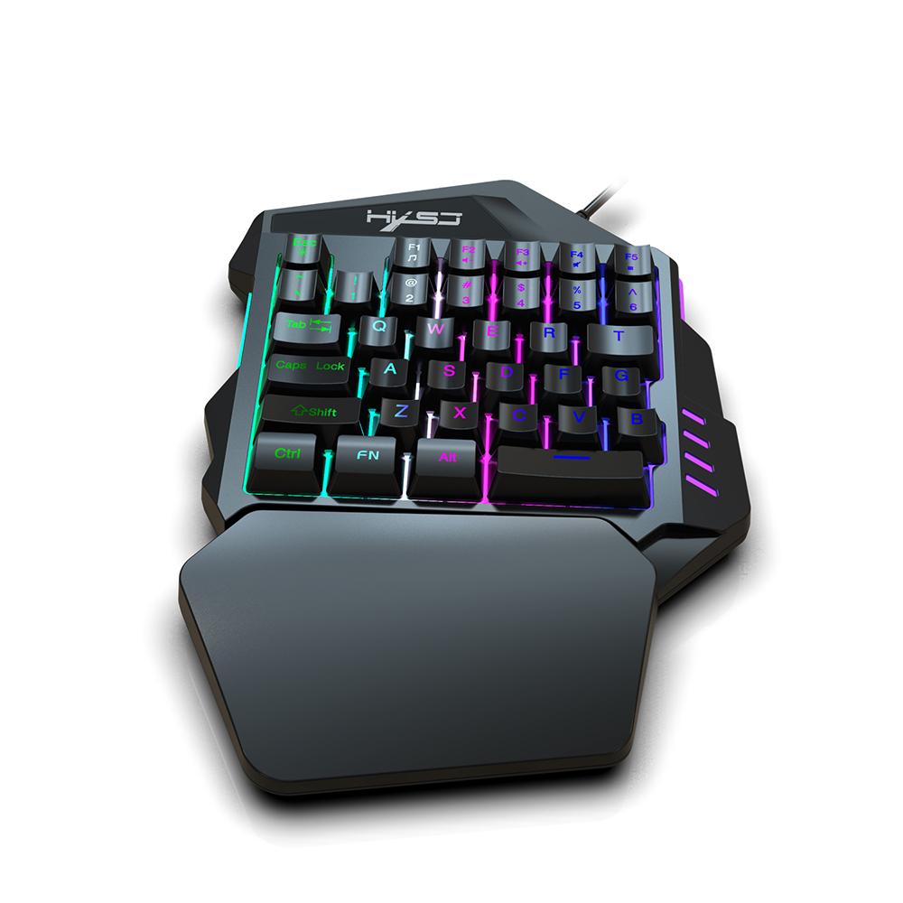 35 Phím Bàn phím chơi game HXSJ V100 Mini có dây USB thay thế cho PUBG LOL CS Gamer