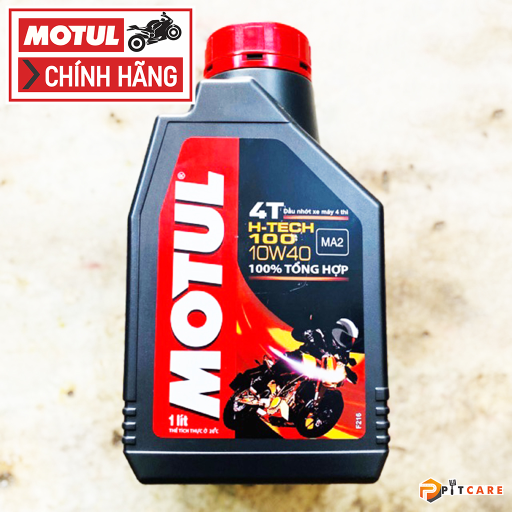 Nhớt Tổng Hợp Cho Xe Máy Motul H Tech 100 4T 10W40 Có Chiêt Lẻ