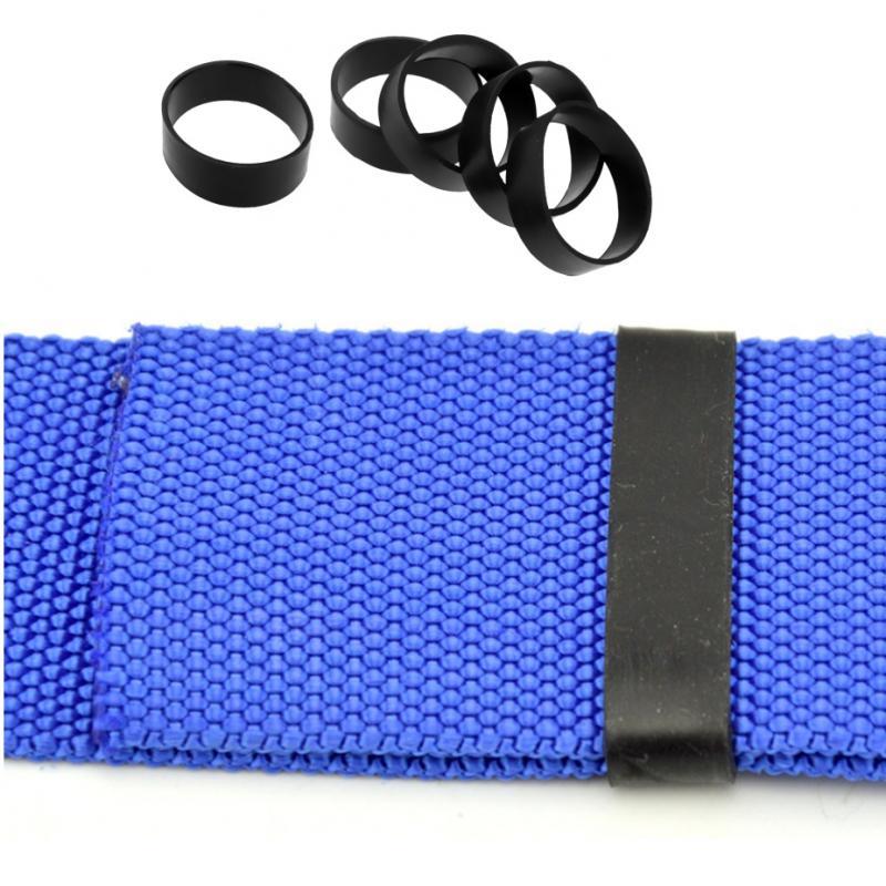 2x5Pcs Rubber Webbing Fixed Rings for Scuba Diving Weight Belt Backplate Strap