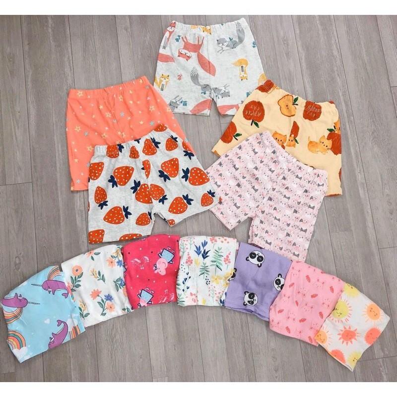 Combo 10 chiếc quần đùi chục cotton bozip cho bé trai bé gái