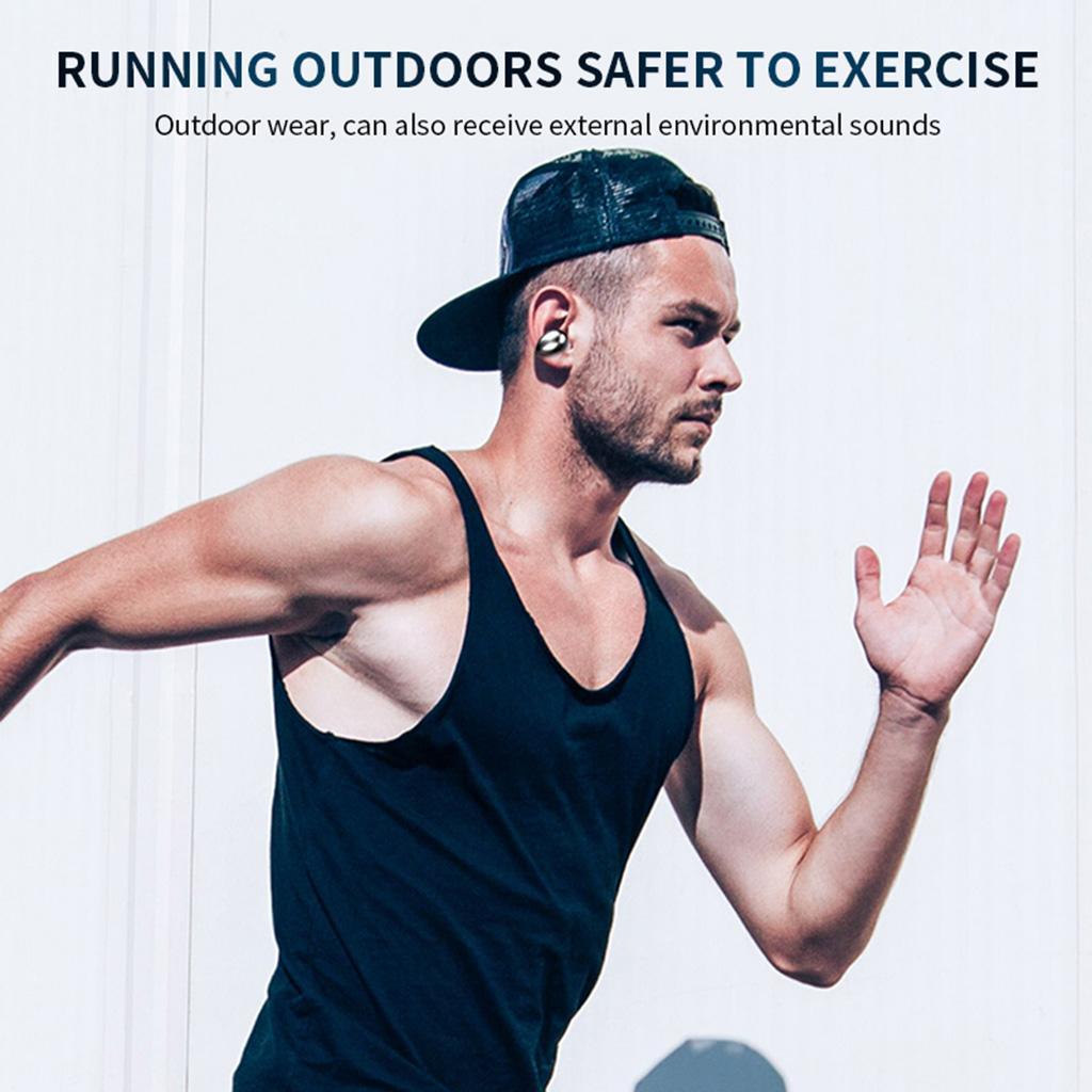 2pcs Wireless Bluetooth 5.0 Headphones White And Red LED in-Ear Headphones