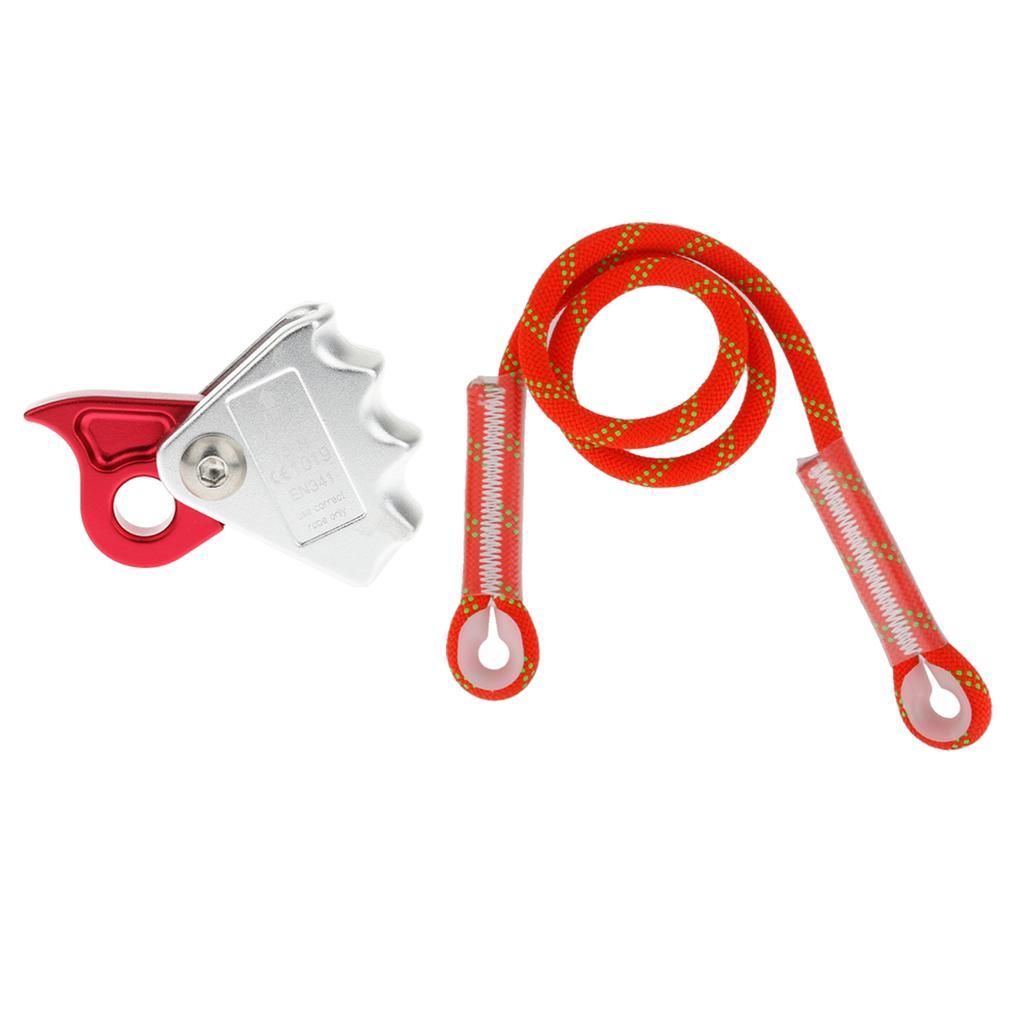 15KN Outdoor Rock Climbing Arborist Rope Grab Equipment Aluminum Alloy + Fall Protection Rope