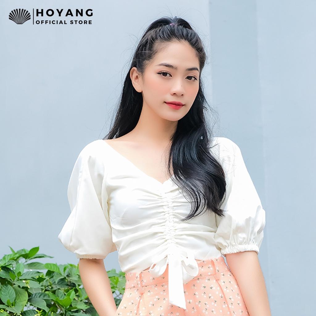 Áo Croptop Rút Dây Giữa Điệu Đà HOYANG AHY21