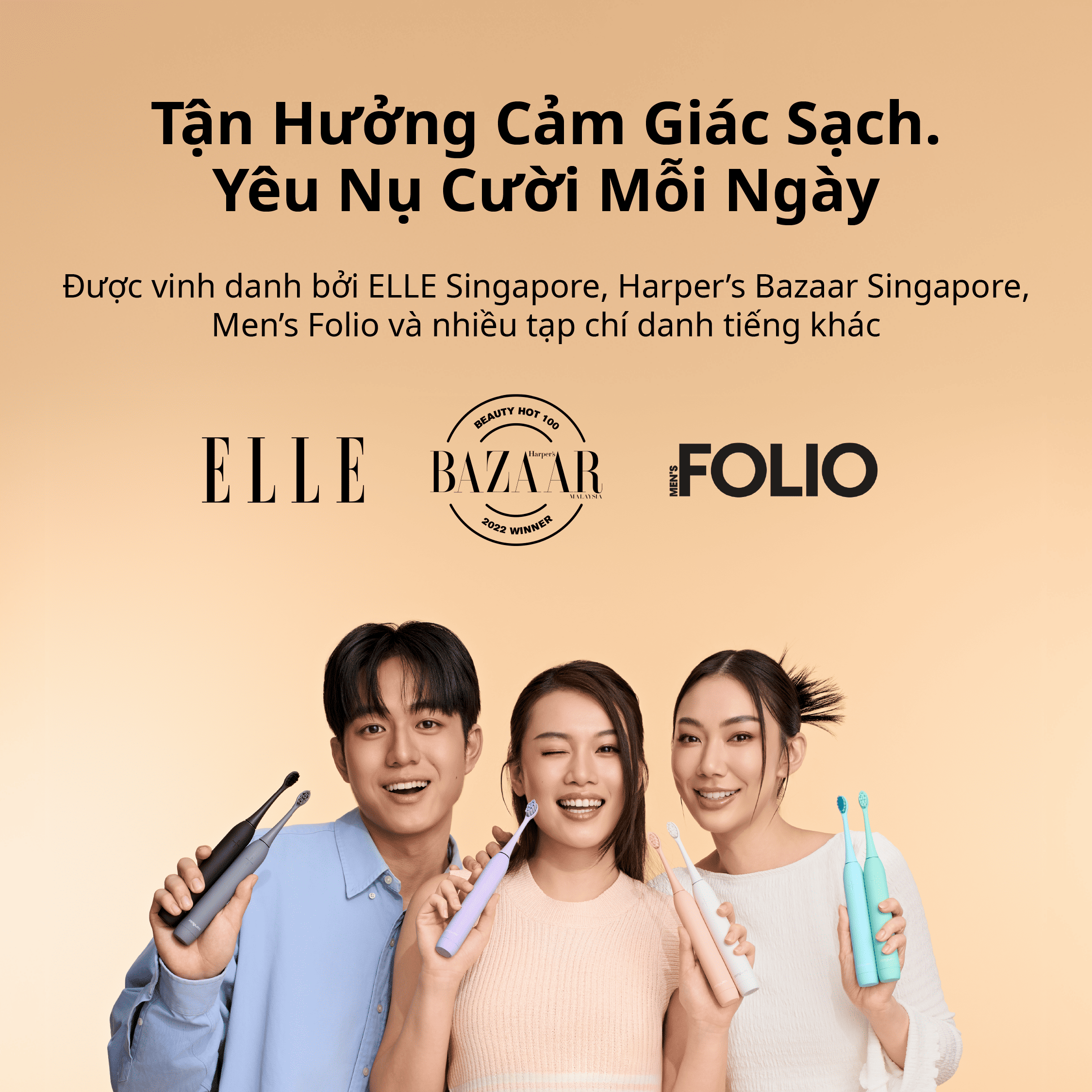 Bộ 3 Đầu Thay Thế Cho Bàn Chải Điện Zenyum Sonic - Màu Xám