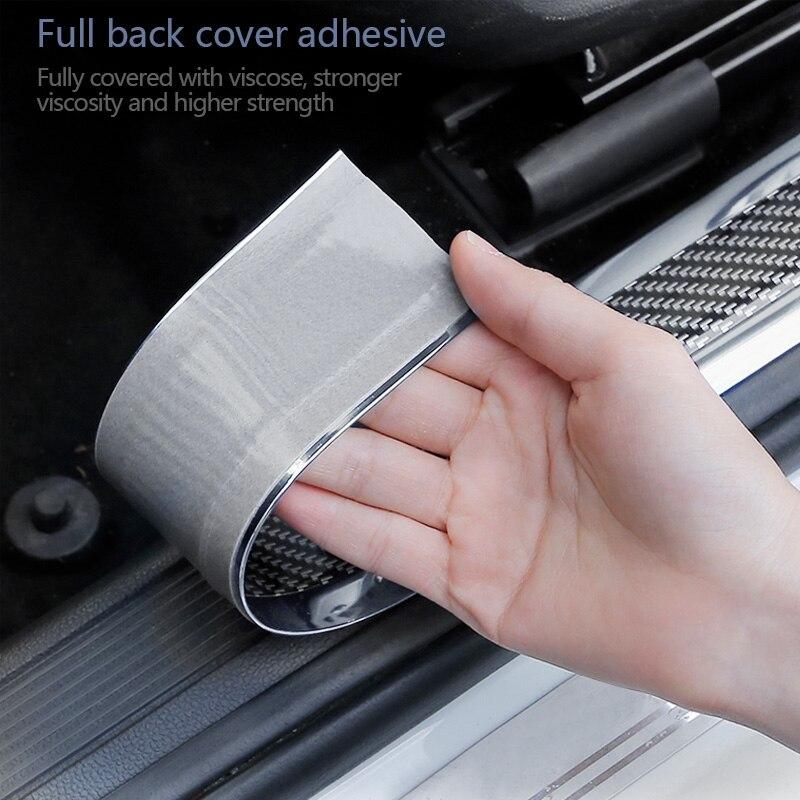 Dán cửa ô tô Miếng dán bảo vệ cửa xe ô tô Dải cản quang 5D bằng sợi carbon Bảo vệ cạnh cửa đa năng