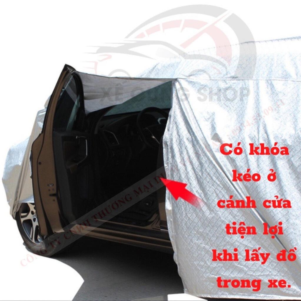Bạt phủ xe ô tô MG HS, MG ZS,MG5 - Bạt phủ ô tô 3 lớp chống xước có khóa kéo cánh cửa