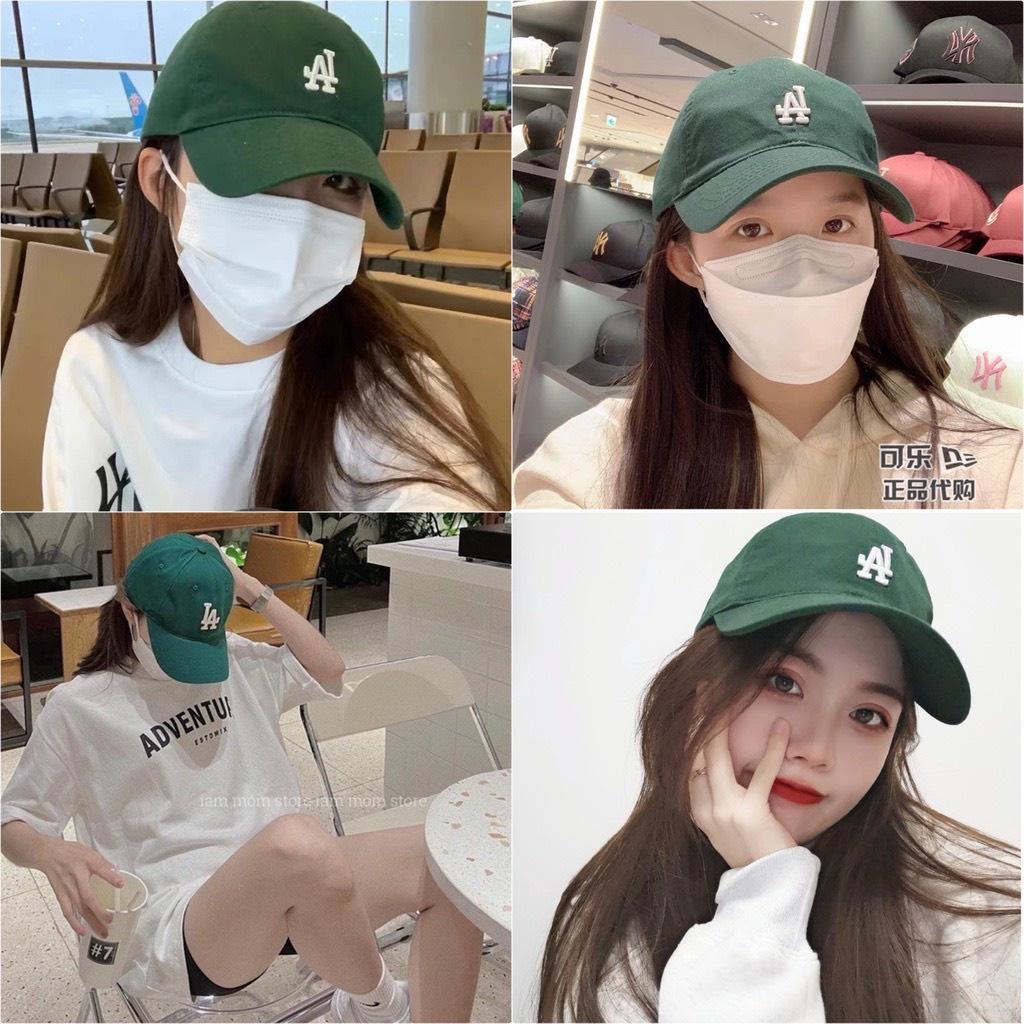 Mũ lưỡi trai unisex LA hottrend 2022 - Nón thêu xanh lá phong cách trẻ trung Hàn Quốc