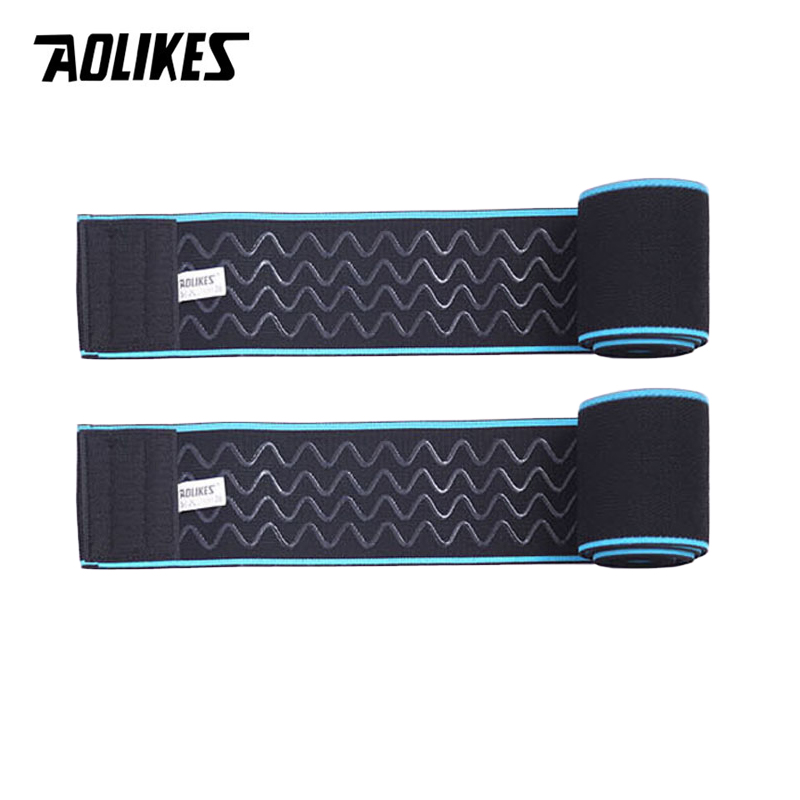 Bộ 2 Băng Quấn Đầu Gối Thể Thao Aolikes A - 1517 Sport Knee Support - Blue