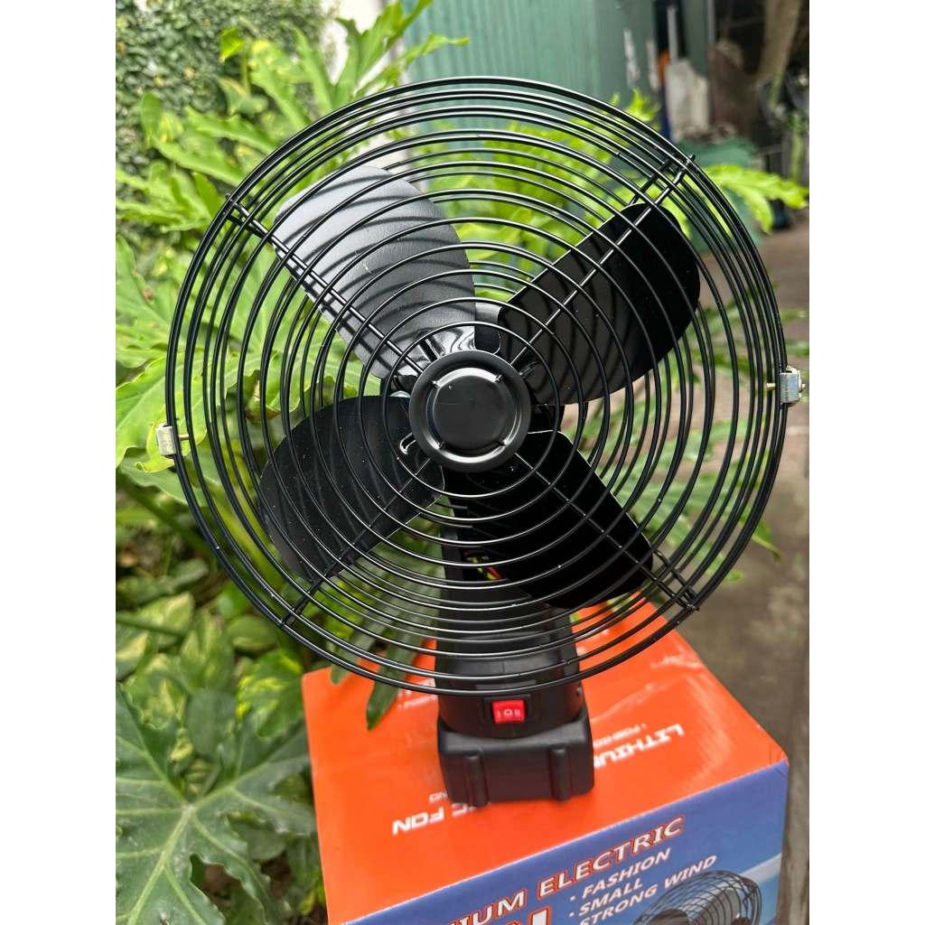 Quạt Tích Điện Chạy Pin, Quạt Mini Để Bàn 8 Inch Công Suất Lớn, Làm Mát Cực Nhanh