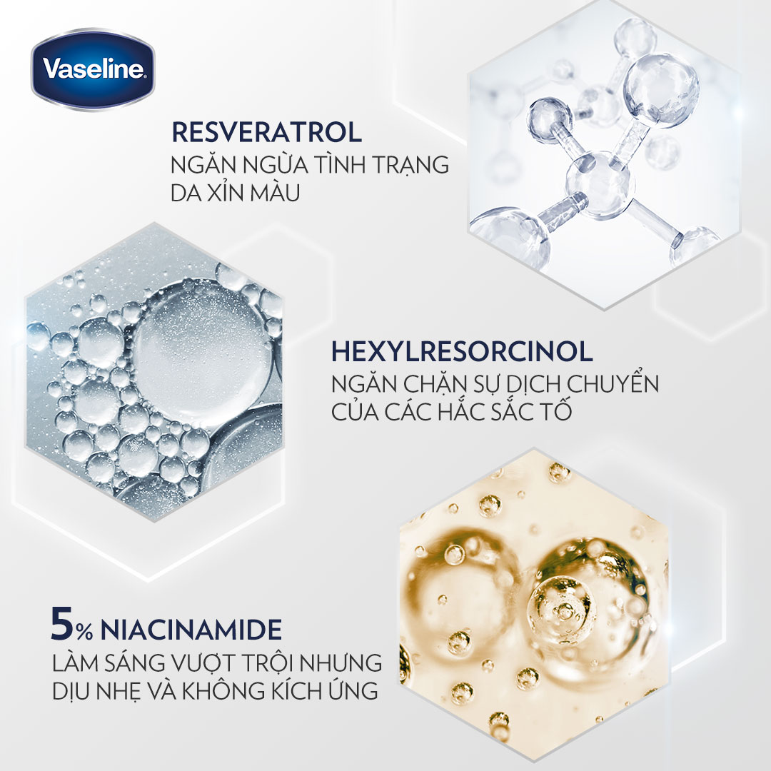 Sữa dưỡng thể 250ml Vaseline Pro Derma số 3 dưỡng sáng da với Niacinamide