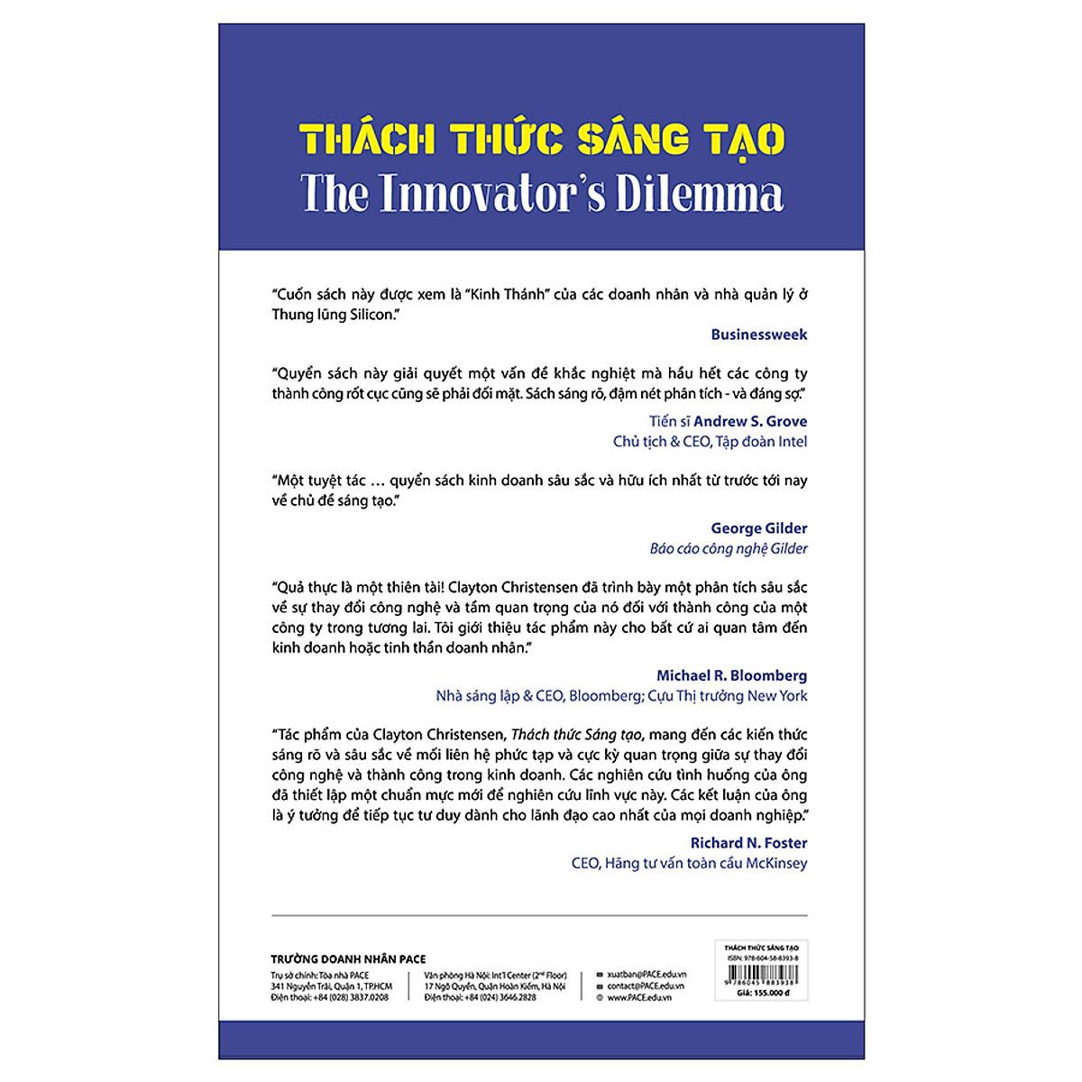 Sách PACE Books - Thách thức sáng tạo (The Innovator's Dilemma) - Clayton M. Christensen