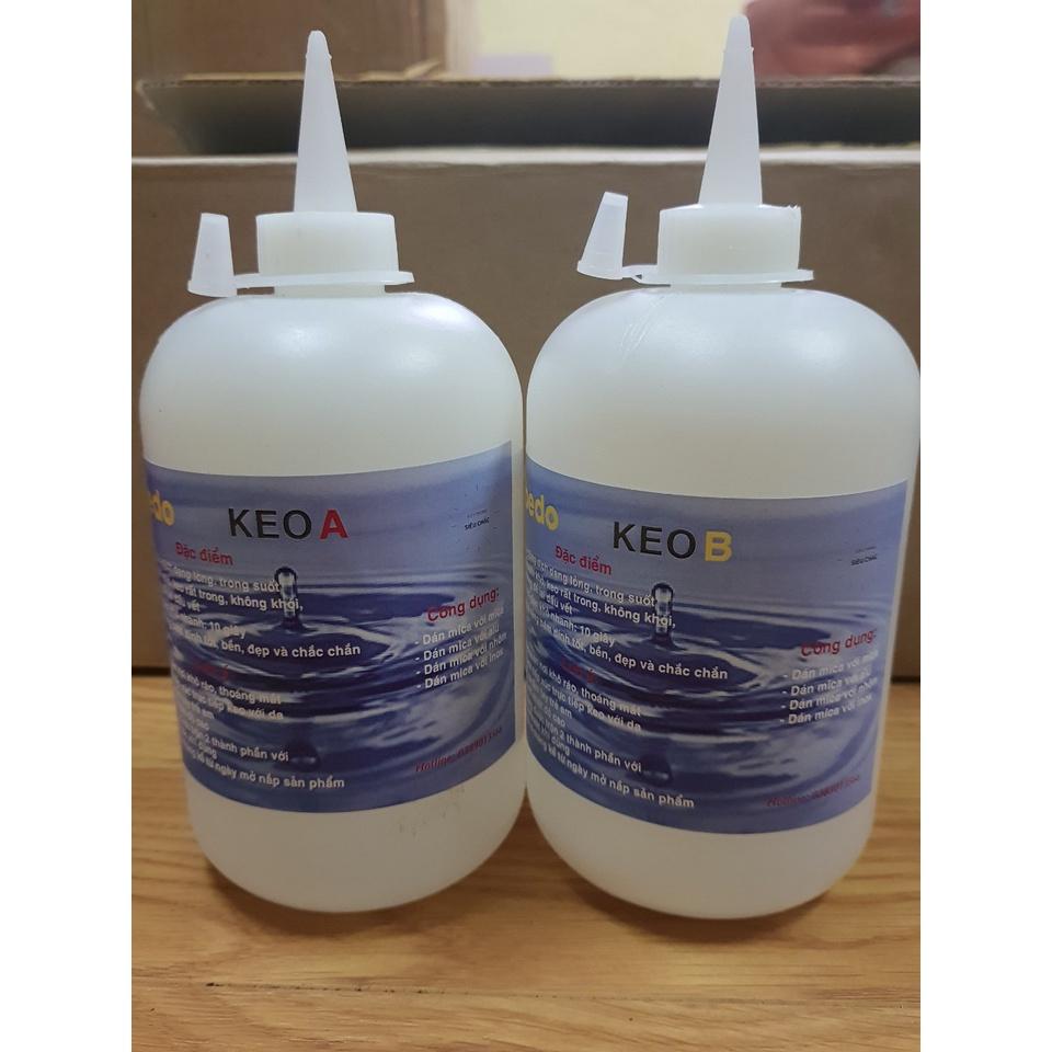 Keo dán ab 2 thành phần, trong suốt