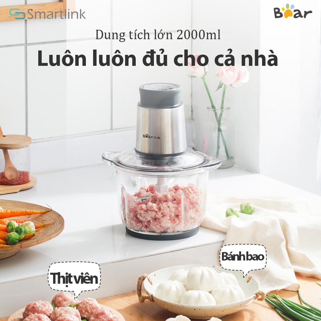 Máy xay thực phẩm đa năng Bear QSJ-B03Y7 - Bảo hành 18 tháng - Hàng chính hãng