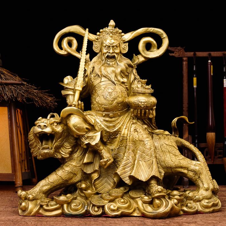 Tượng thần tài Triệu Công Minh bằng đồng thau cỡ đại phong thủy Hồng Thắng
